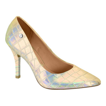 Vizzano 1184-1501 Pointy Toe Pump in Gold Holographic Croc
